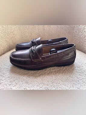 Dockers Men’s Brown Leather Driving Loafers Slip On Casual Shoes Size 8.5M